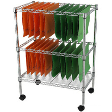 Adjustable Modern Metal File Cart (LD603576A3CW)